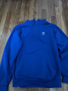 adidas Blue Trefoil Pullover Hoodie